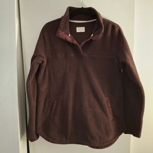 Thread & Supply Women's Burgundy Pullover Fleece Jacket